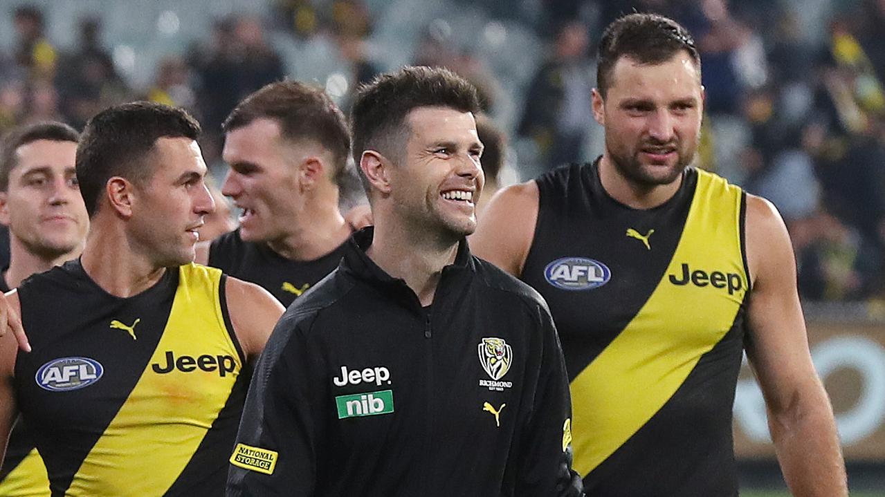 Trent Cotchin could spend up to five weeks out through injury. Picture: Michael Klein