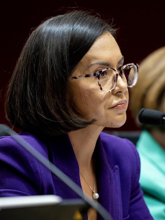 Deputy Premier, Education Minister Prue Car at a recent Budget Estimates hearing. Picture: Dylan Coker