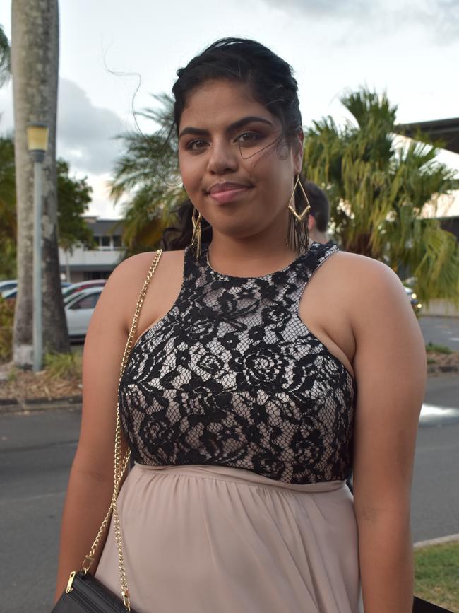 Shantaine Anson at the Sarina State High School formal at the MECC, Mackay, on Thursday November 19. Picture: Zizi Averill