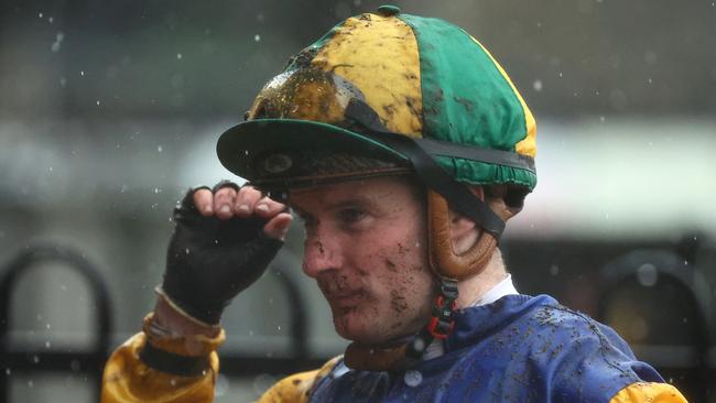 SYDNEY, AUSTRALIA - JUNE 01: Reece Jones looks on at Race 3 TAB Highway Plate during Sydney Racing at Rosehill Gardens on June 01, 2024 in Sydney, Australia. (Photo by Jeremy Ng/Getty Images)