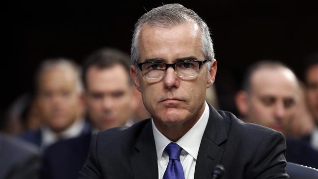 Andrew McCabe has been a longtime and frequent target of President Donald Trump's anger. Picture: Alex Brandon/AP