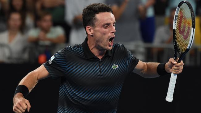 It was clear how much this meant to Agut. (Photo by Greg Wood / AFP)