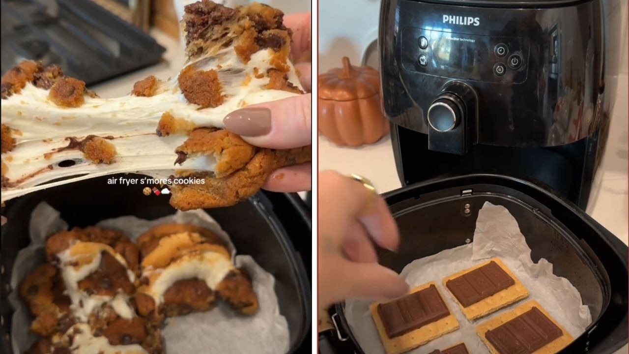 The ultimate treat – airfryer s'mores - made in the OG Philips airfryer. Picture: @jenglufling/TikTok