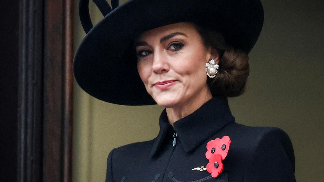 Catherine, Princess of Wales attends the Remembrance Sunday, to remember servicemen and women who have fallen in the line of duty since WWI. Picture: AFP