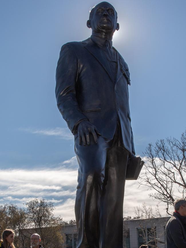 A sculpture of Sir John Monash at the Australian War Memorial in Canberra. Picture: AAP Image/Andrew Taylor