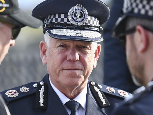 CANBERRA, Australia - NewsWire Photos - September 14, 2024: Commissioner of Police for South Australia Police, Grant Stevens attends The Wall to Wall: Ride for Remembrance at the National Police Memorial in Canberra. Picture: NewsWire / Martin Ollman