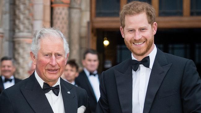 King Charles III and his son Prince Harry, Duke of Sussex. Picture: Samir Hussein/WireImage