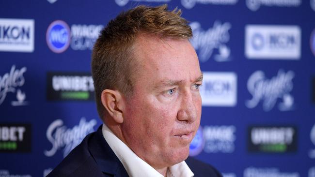 Roosters coach Trent Robinson will need to tread carefully after receiving a suspended $10,000 fine. Picture: AAP Image/Dan Himbrechts