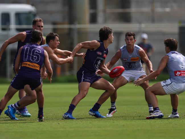 Neil Erasmus was busy Pic: Fremantle FC