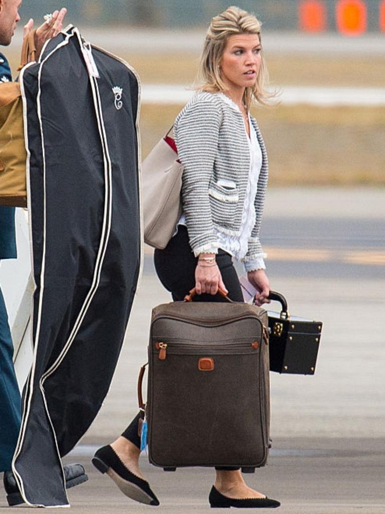 Natasha Archer arrives at Whitehorse Airport on September 27, 2016 in Whitehorse, Canada. Picture: Dominic Lipinski – WPA Pool/Getty Images