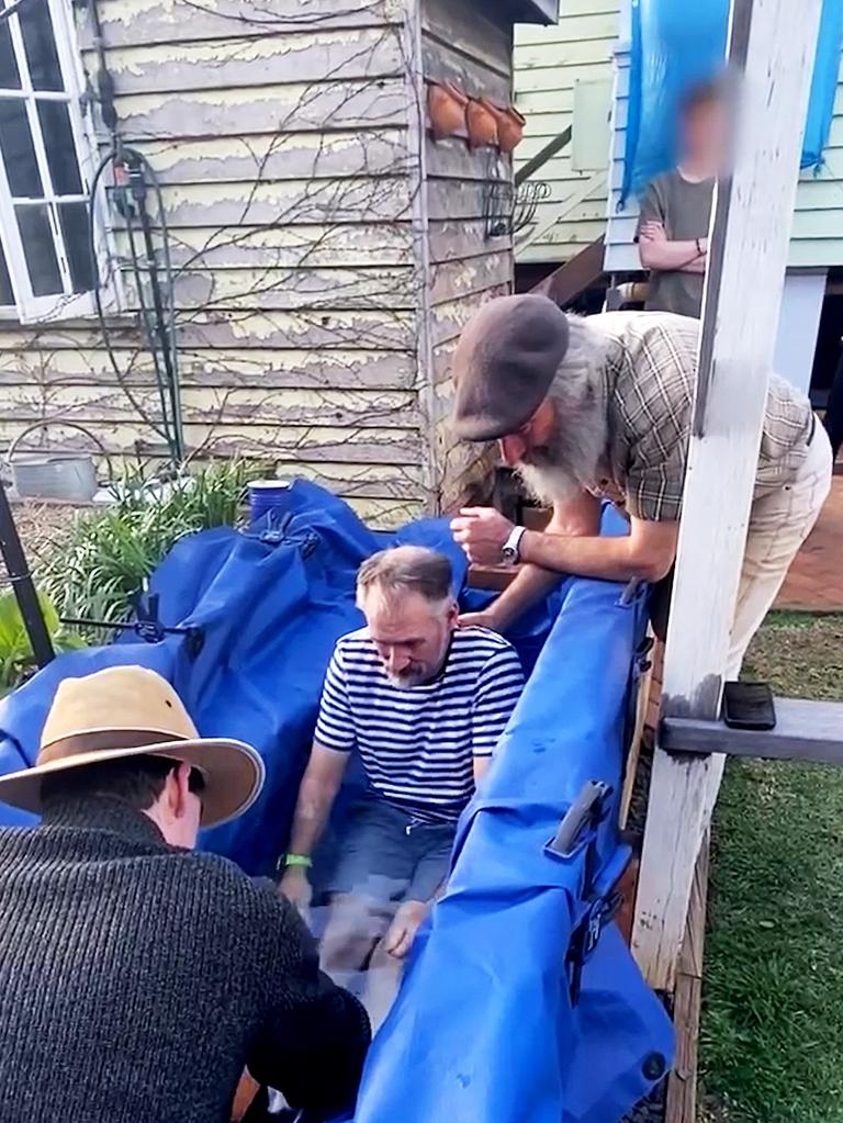 Jason Struhs being baptised.