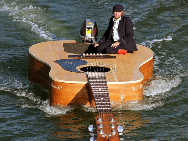 Josh Pyke on SS Maton in 2008. He’s been trying to find it without success. Picture: News Corp Australia