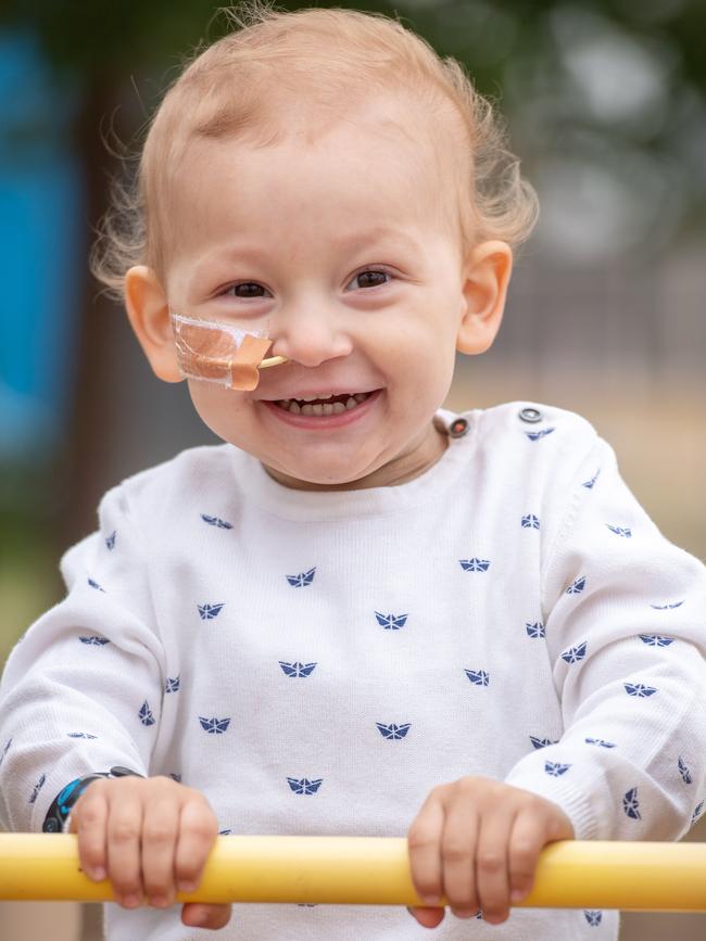 Two-year-old Marko Magic has been battling a rare tumour for almost a year. Picture: Jason Edwards