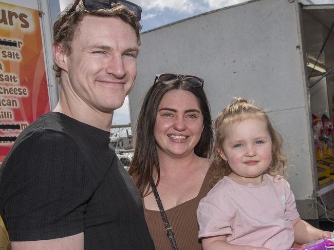 Sam Fox, Kristen Taylor and Willow Fox at the 2024 Swan Hill Show Picture: Noel Fisher