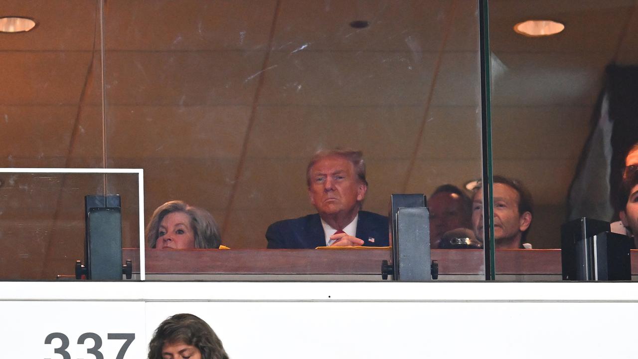 Donald Trump watches the game. Photo by Joe Sargent/Getty Images.