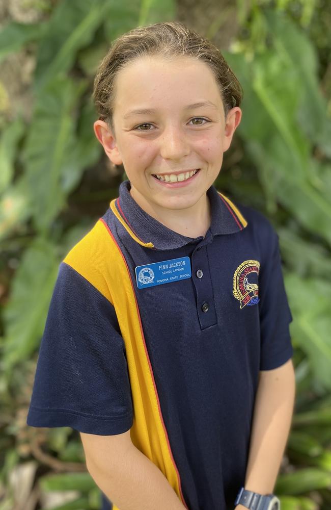 Pomona State School captain Finn Jackson