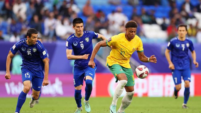 Kusini Yengi is set to be part of a new-look Australian front third after the Asian Cup. Picture: Robert Cianflone/Getty Images.