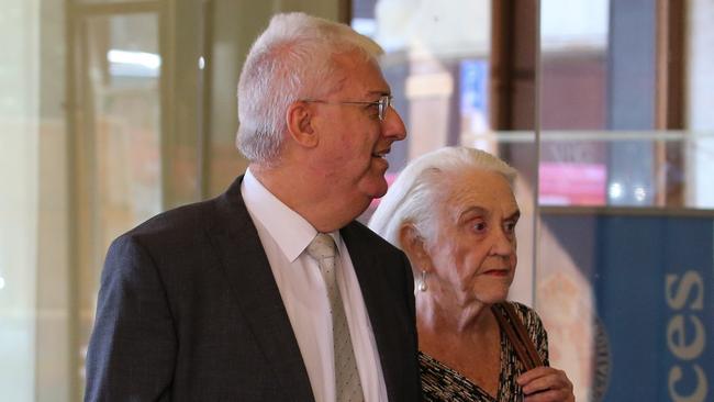 Frank Zumbo appeared in the Downing Centre Local Court in Sydney on Tuesday with his barrister Carolyn Davenport. Picture: NCA NewsWire / Gaye Gerard