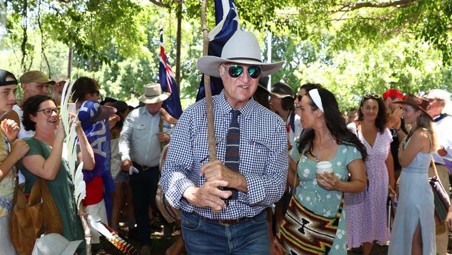 Bob Katter was the centre of attention at the rally. Picture: Brendan Radke