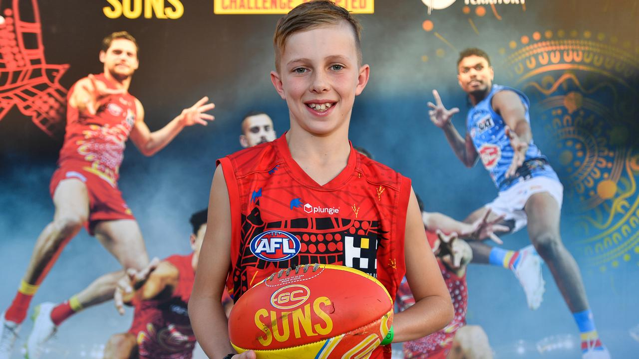 Jacob Dixon at the Gold Coast Suns match vs Western Bulldogs at TIO Stadium. Pic: Pema Tamang Pakhrin