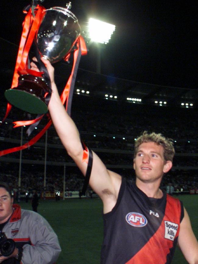 James Hird after the 2000 Ansett Cup grand final.