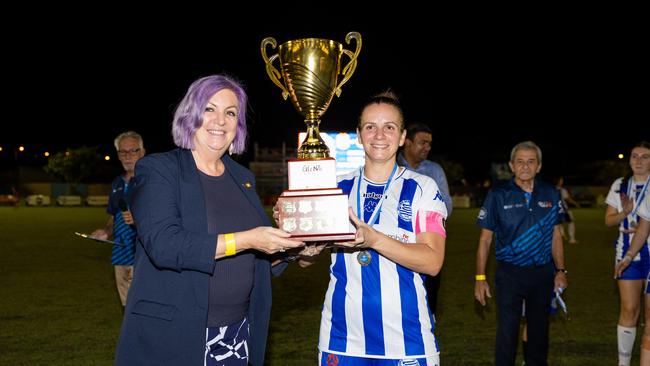 Action shots from the fifth annual GleNTi Cup between Hellenic AC and Darwin Olympic SC, June 3, 2025. Picture: Pema Tamang Pakhrin
