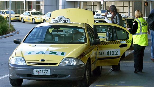 A taxi rank at Tullamarine.