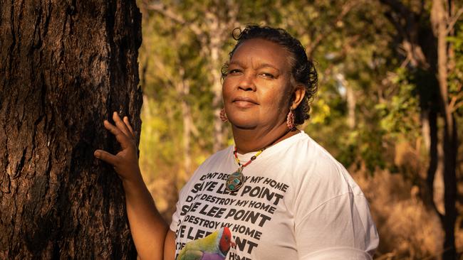 Larrakia leader Lorraine Williams called on the new Environment Minister Murray Watt to revoke DHA’s approvals to stop development at Binybara, Lee Point. Picture: Rebecca Parker