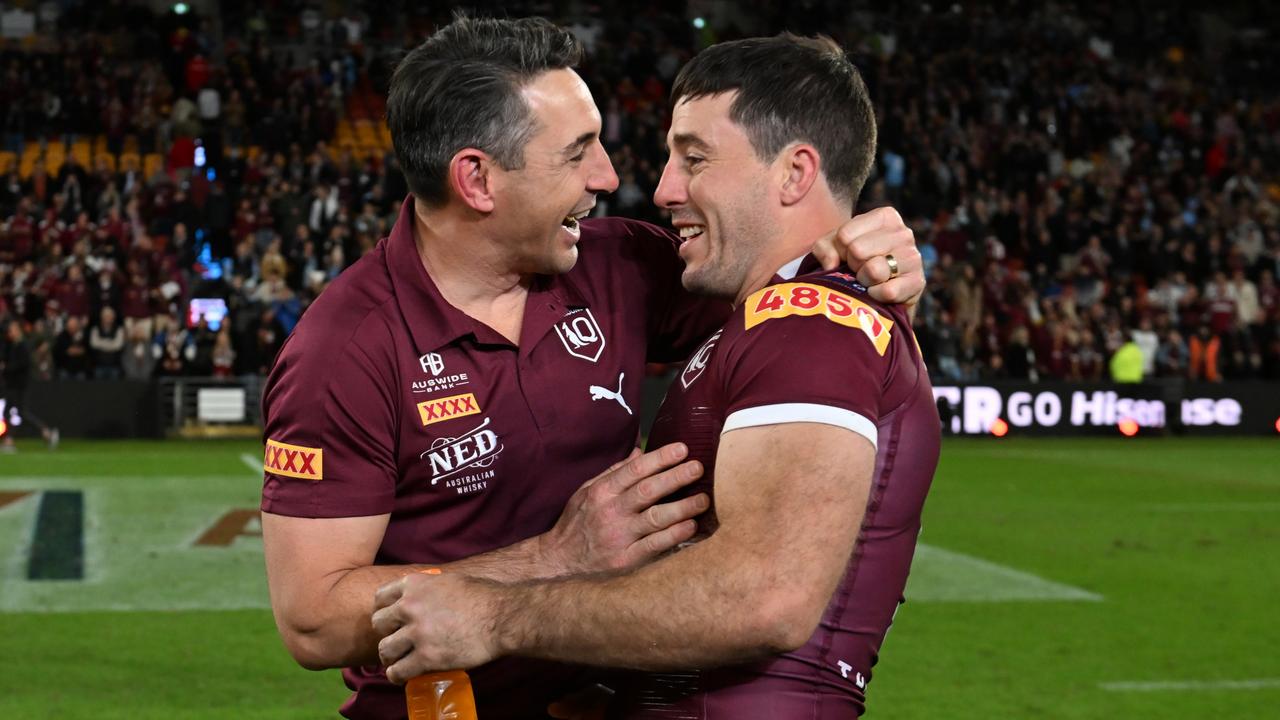 Slater coached Queensland to Origin success. Picture: Bradley Kanaris/Getty Images