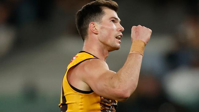 Hawthorn midfielder Jaeger O'Meara. (Photo by Michael Willson/AFL Photos via Getty Images)