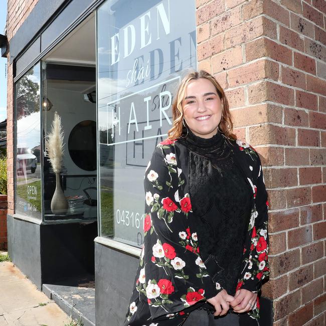 Eden opened her Lambton Rd salon two years ago. Picture: Sue Graham