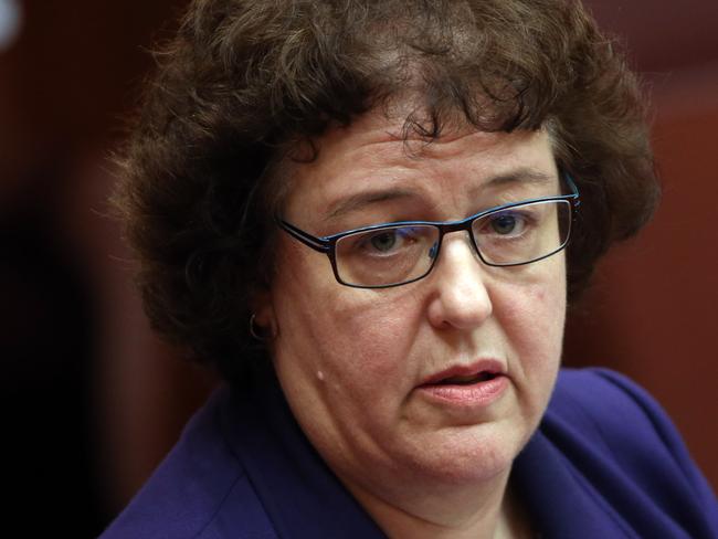 The Senate Marriage Equality Bill was again   addressed in the Senate  Chamber at Parliament House in Canberra. Senators Jacinta Collins in the chamber.Picture Gary Ramage