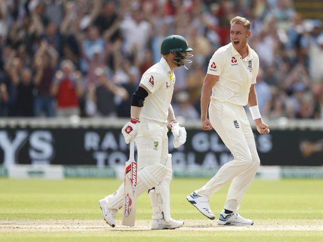 Stuart Broad got Warner out for fun during the 2019 Ashes. (Photo by Ryan Pierse/Getty Images)