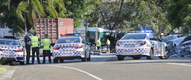 Car v truck at Cobalt Street in Carole Park. Photo Inga Williams / The Queensland Times. Picture: Inga Williams