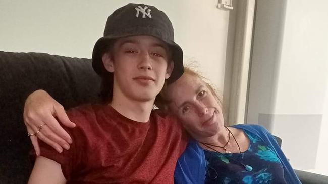 Lachlan Andrews (left, with his mother) died after he was stabbed in the KFC Casino car park on May 29, 2022.