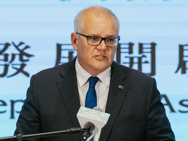 11/10/2023: Scott Morrison addressing the Yushan forum in Taipei on Wednesday