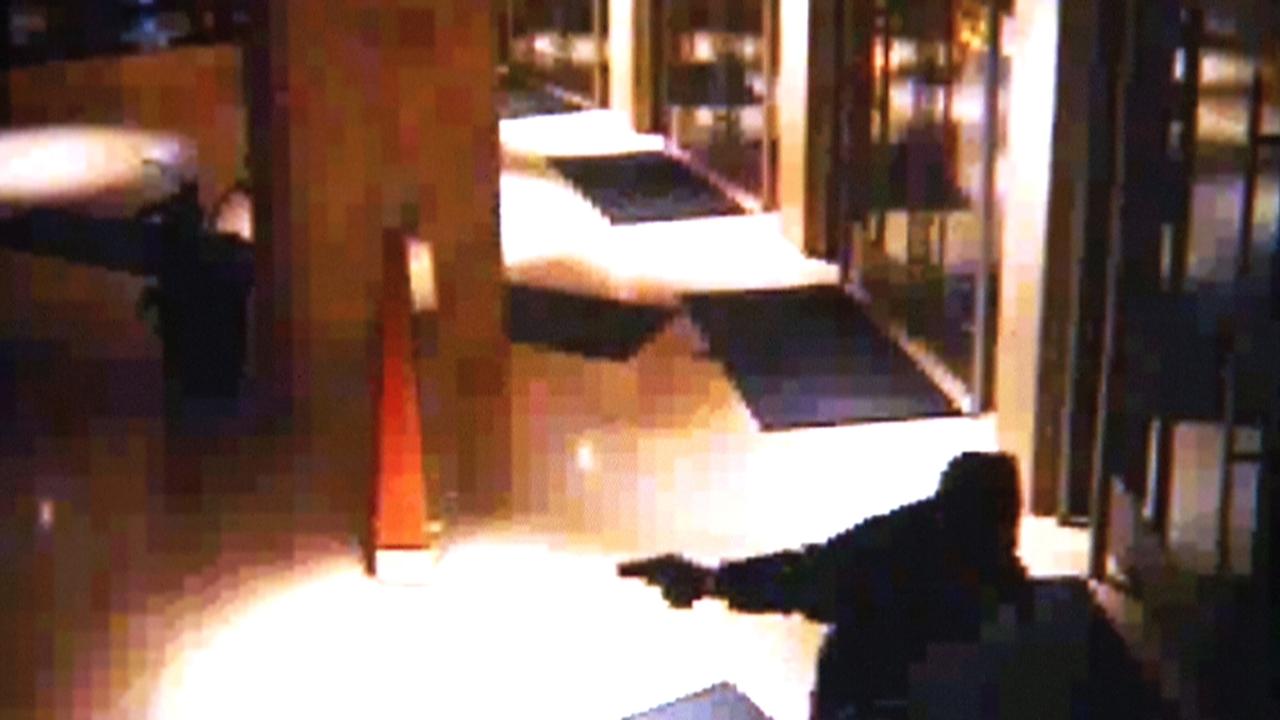 CCTV footage of the shooting released by police reveals one man pointing a gun before Mr Allibon was shot and killed.