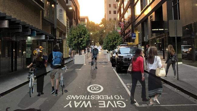 Artist impression of the changes to Little Streets in Melbourne.