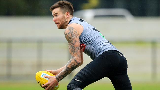 Jeremy Howe at Collingwood training. Picture: Mark Stewart