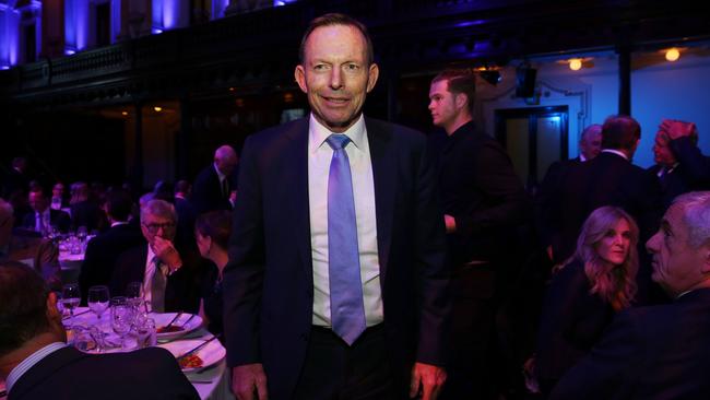 Tony Abbott at the Lowy Institute dinner at Sydney Town Hall last week.