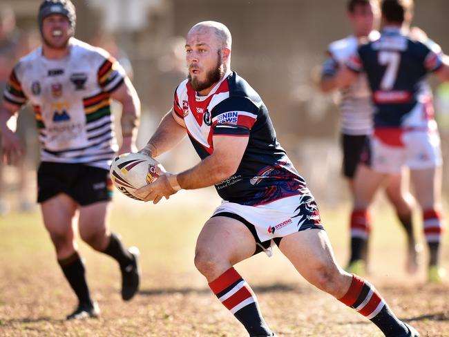 Scott Jones in action for Erina during the Central Coast Division Rugby League First Grade elimination semi final Erina v Berkeley Vale at Erina Oval in Erina, New South Wales, Saturday, August 26, 2017. (AAP IMAGE / Troy Snook)