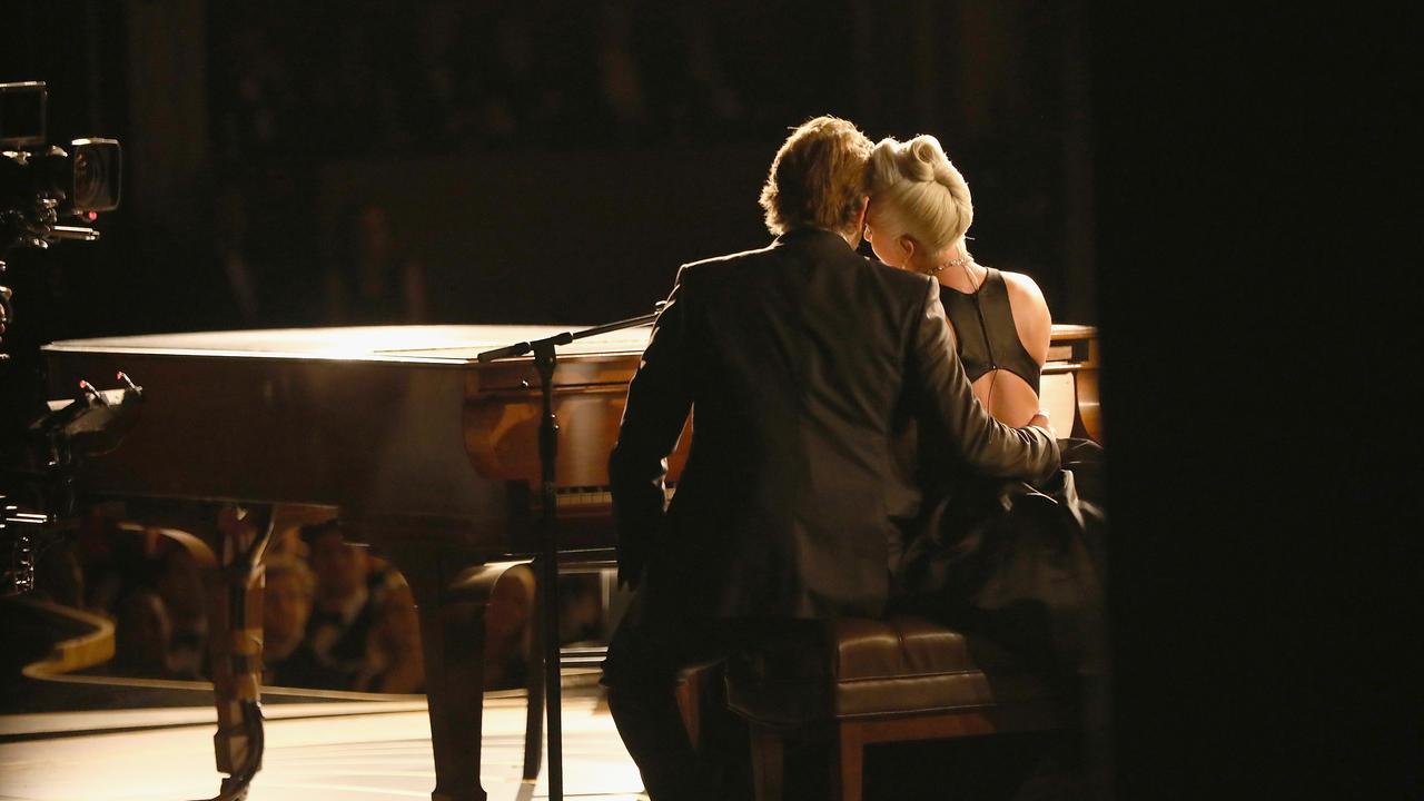 Bradley Cooper and Lady Gaga perform Shallow during the Academy Awards ceremony. Picture: Getty Images