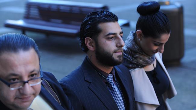 Bilal Hamze, pictured here after being granted bail in 2018, was gunned down by a fusillade of bullets after a car drove past him on Bridge St, near Kid Kyoto restaurant on Thursday.