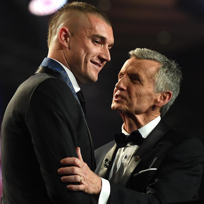 Bruce McAvaney’s affection for Dustin Martin was obvious.