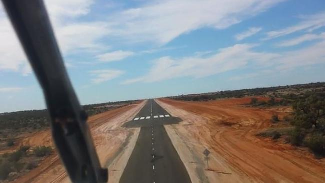 Royal Flying Doctor landing strip runway on Silver City Highway. Picture: Supplied.