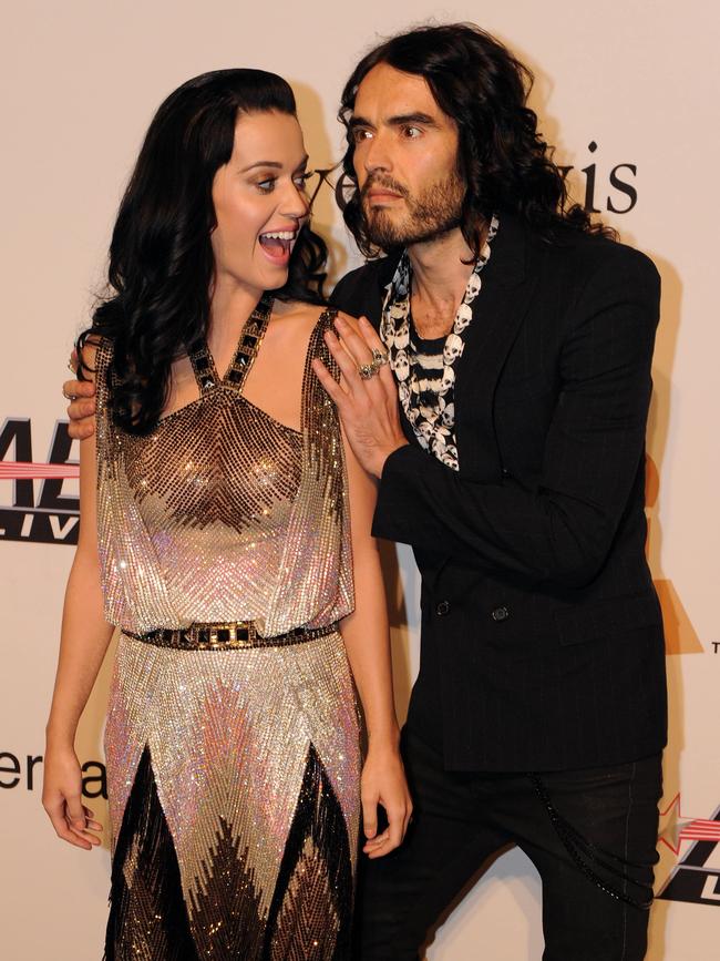 Brand circa 2010 with then-wife Katy Perry. Picture: AFP