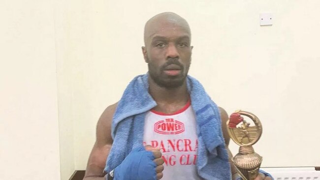 Boxer Sherif Lawal after a session. Photo: Twitter, @MirrorFighting.