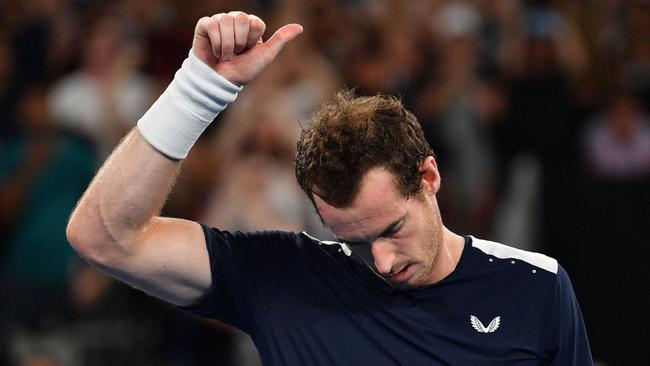 Australian Open fans feared they’d seen the last of Britain's Andy Murray. Picture: AFP