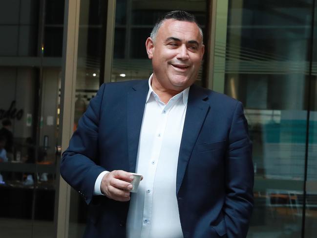 11/9/20: Deputy Premier John Barilaro speaks outside NSW Parliamentary Offices after the Nationals leader, backed down with his threat to shift to the cross bench over Koala protection. John Feder/The Australian.