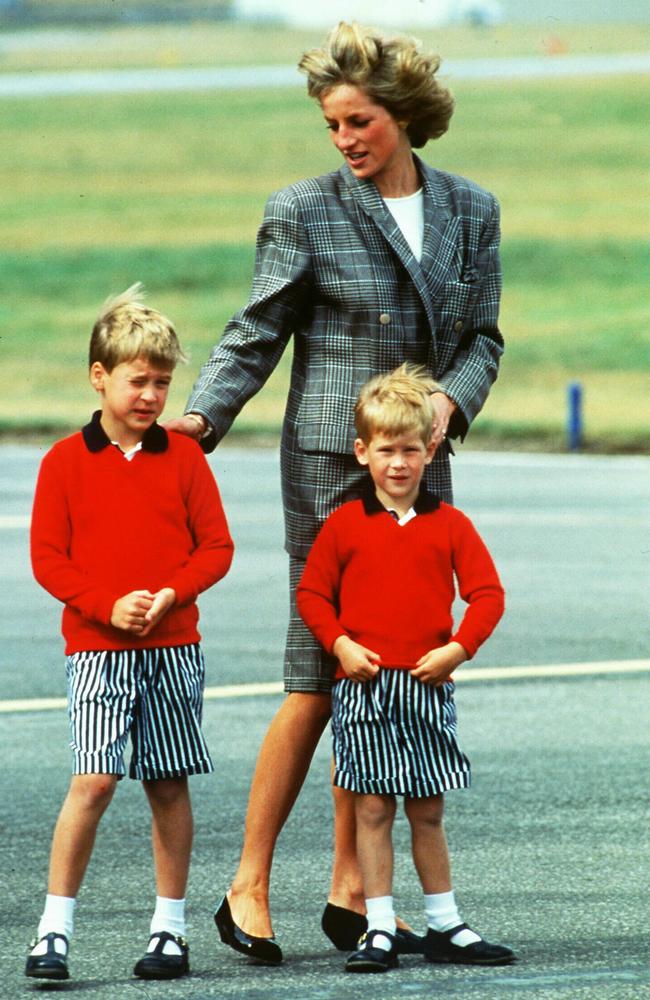 Diana with sons Princes William and Harry were constantly followed by the media.